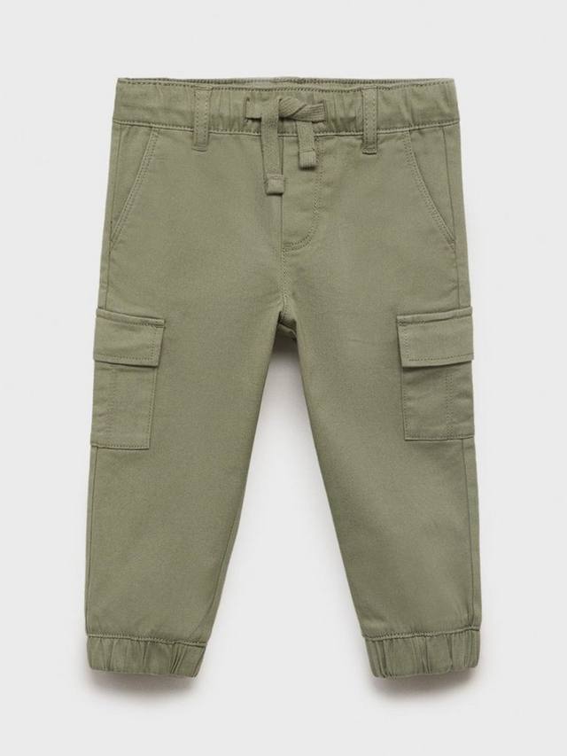 

Детские брюки карго Keniab из хлопкового микса Mango, Khaki