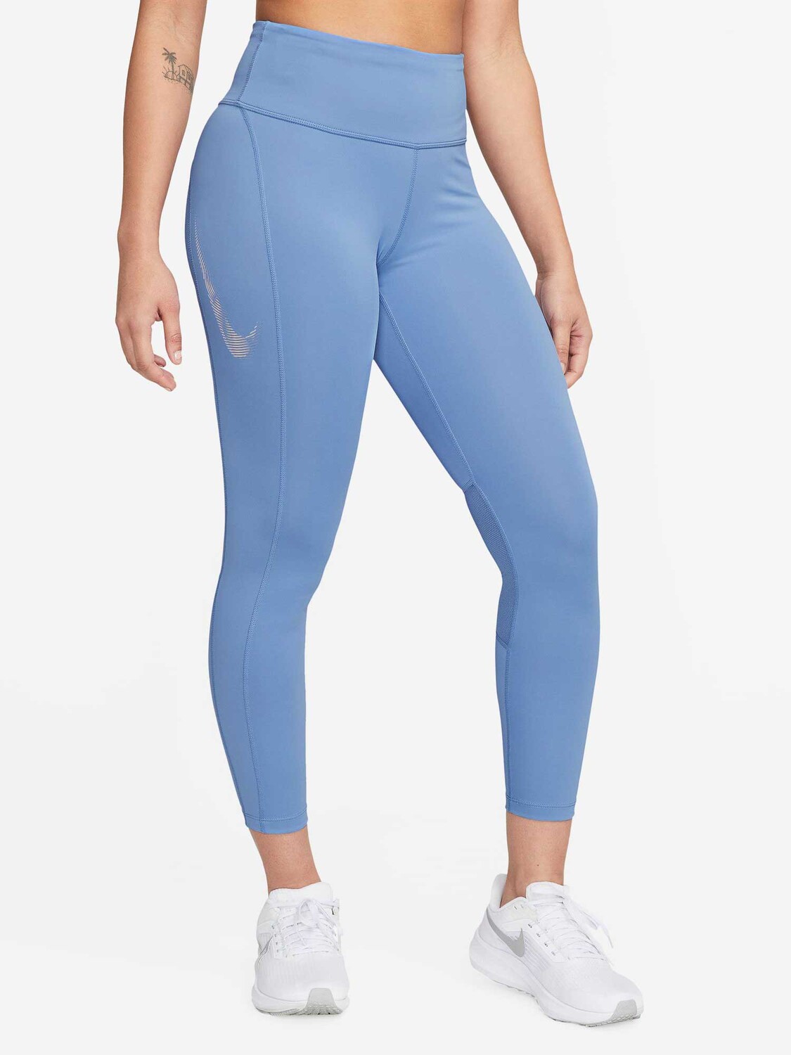 

Тайтсы Nike W NK DF FST MR 7/8 TGHT SW HBR, синий