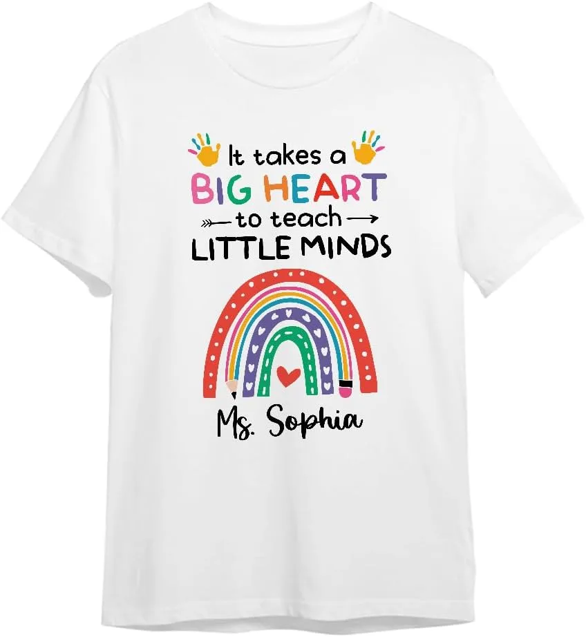 Футболка с принтом Teacher of Tiny Human, цвет Rainbow