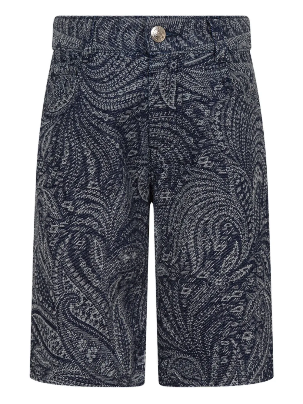 

Джинсовые шорты с жаккардовым узором пейсли ETRO KIDS, синий
