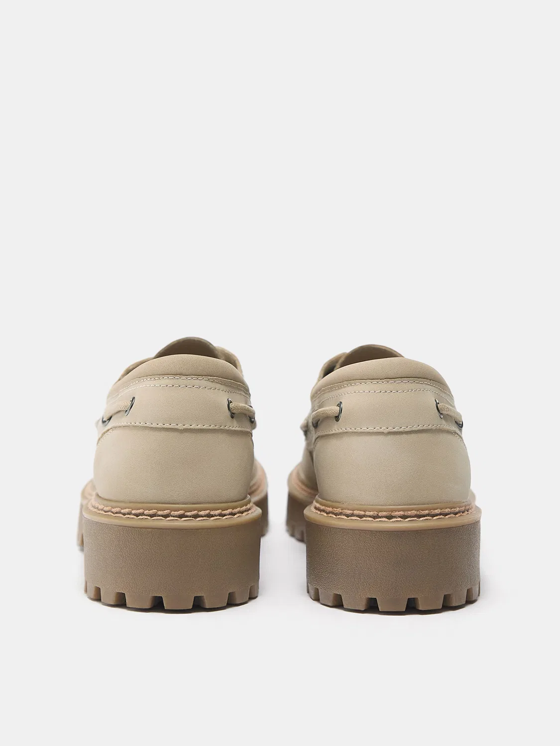 Туфли на шнуровке 'NAUTICO STWD' Pull&Bear, Beige — фото 4