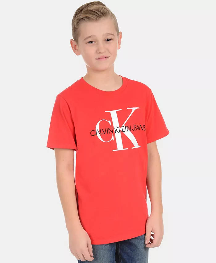 

Футболка с графическим принтом Bold signature Logo для мальчиков старшего возраста Calvin Klein, красный