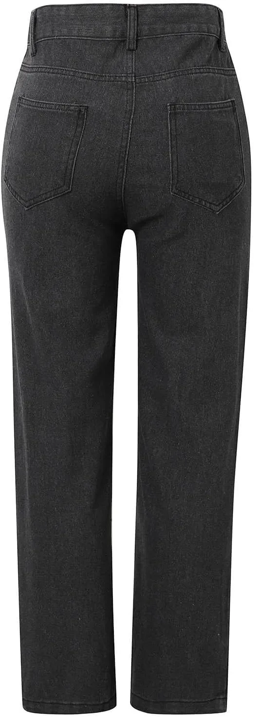 Женские джинсы Wide Leg Straight Denim Pants Vintage — фото 4