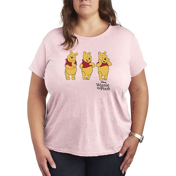 

Футболка с принтом Plus size 's Winnie the Pooh poses Disney, Heather Pink, Розовый, Футболка с принтом Plus size 's Winnie the Pooh poses Disney, Heather Pink