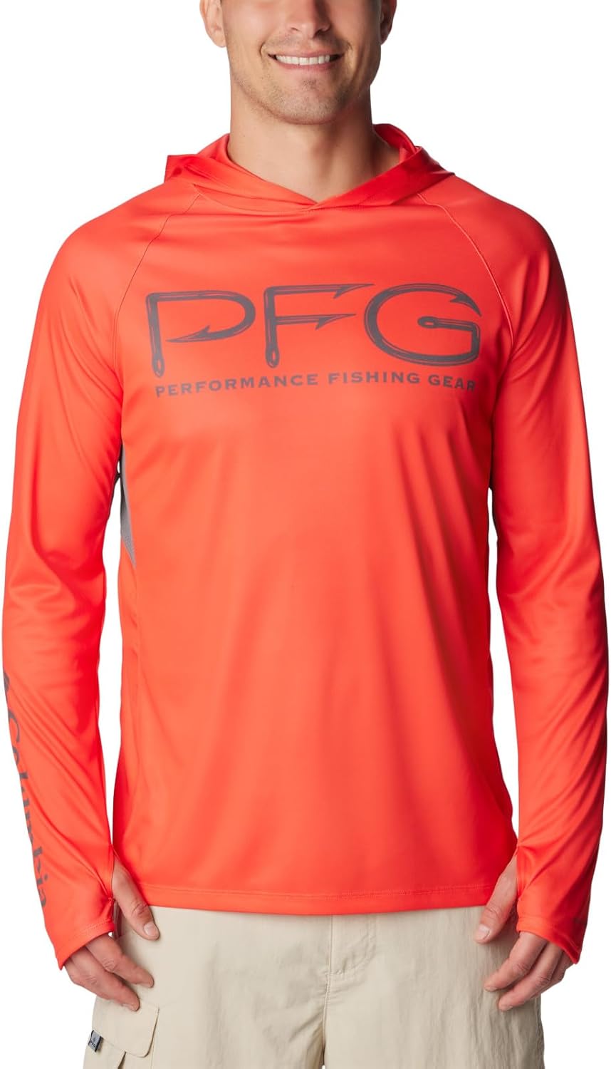 

Терминал такл II вентилируемый худи для мужчин Columbia, Bright Poppy/City Grey