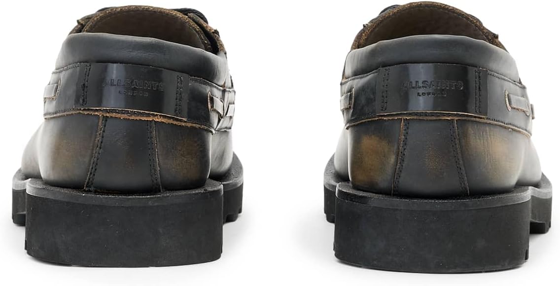 Кроссовки AllSaints Men's Boat Shoe, черный/коричневый — фото 3