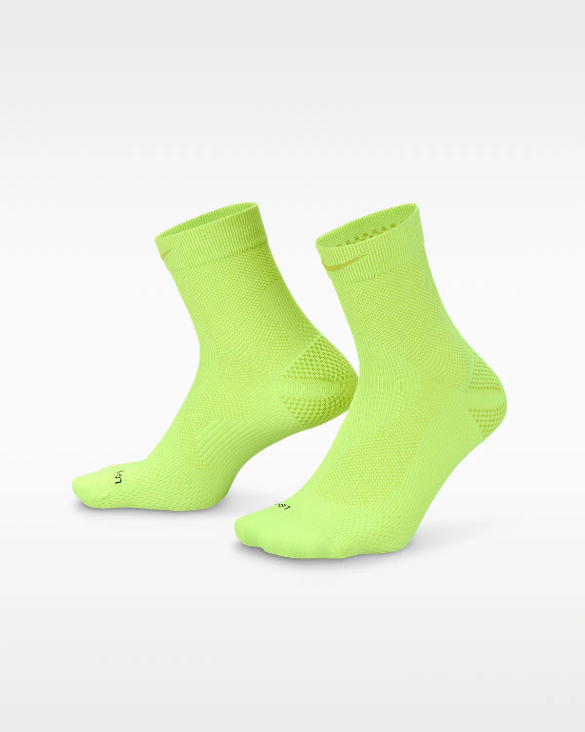 Nike Run Running Micro-Crew Socks (1 пара) Lightweight, Volt/Bright Cactus/Black/Bright Cactus