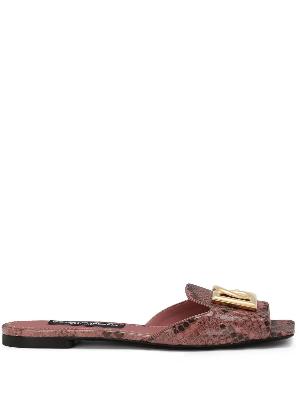 Шлепанцы с логотипом DG DOLCE & GABBANA, розовый