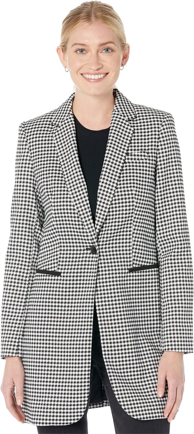 

Блейзер Tommy Hilfiger One-Button Checkered Topper, цвет Black/Ivory
