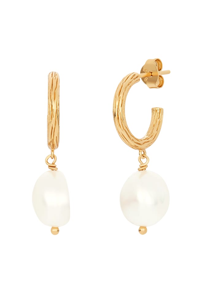 

Noelani Серьги-кольца, серебро 925 пробы, покрытое желтым золотом