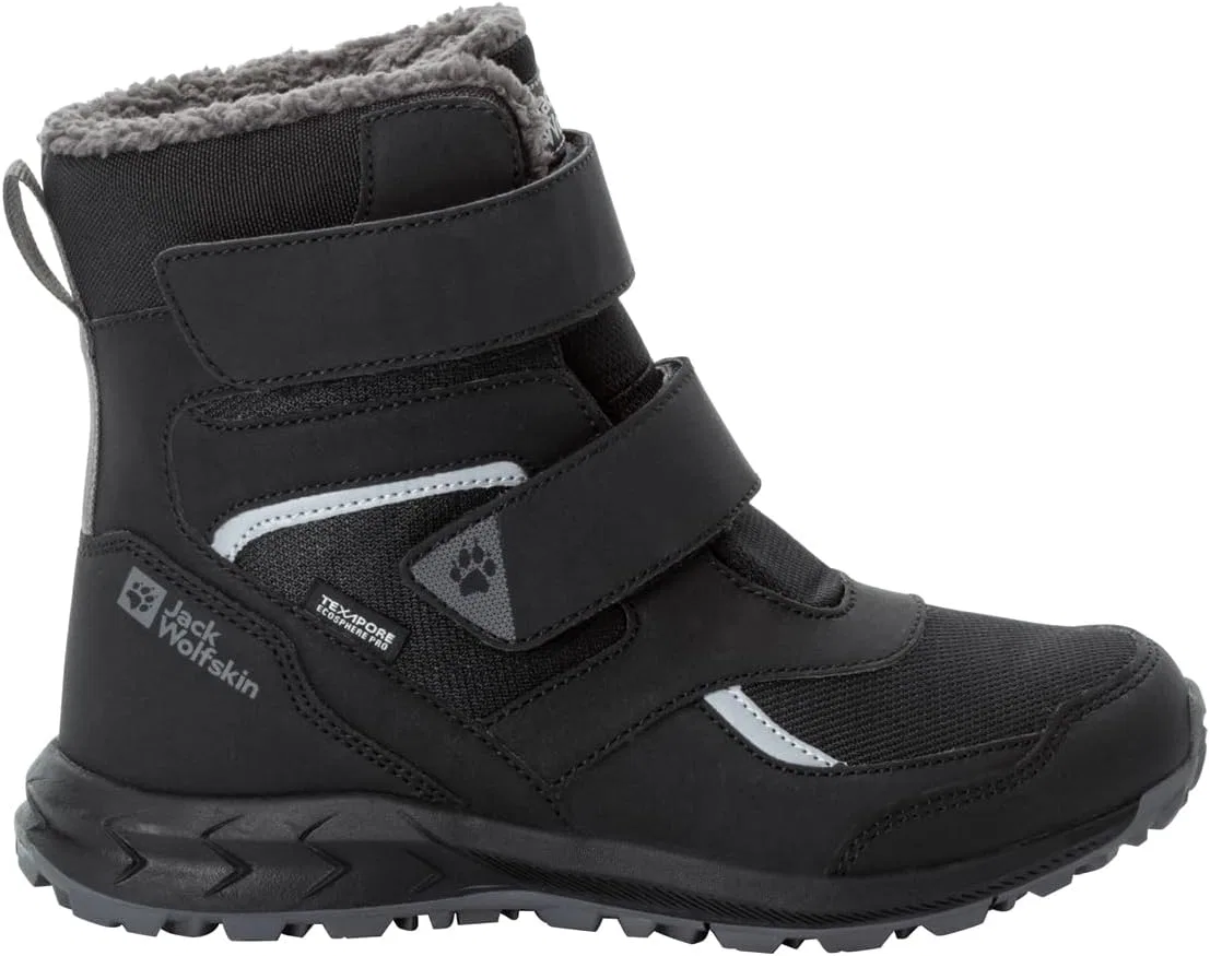 Детские зимние ботинки Jack Wolfskin Unisex Woodland Wt Texapore High Vc K, Black