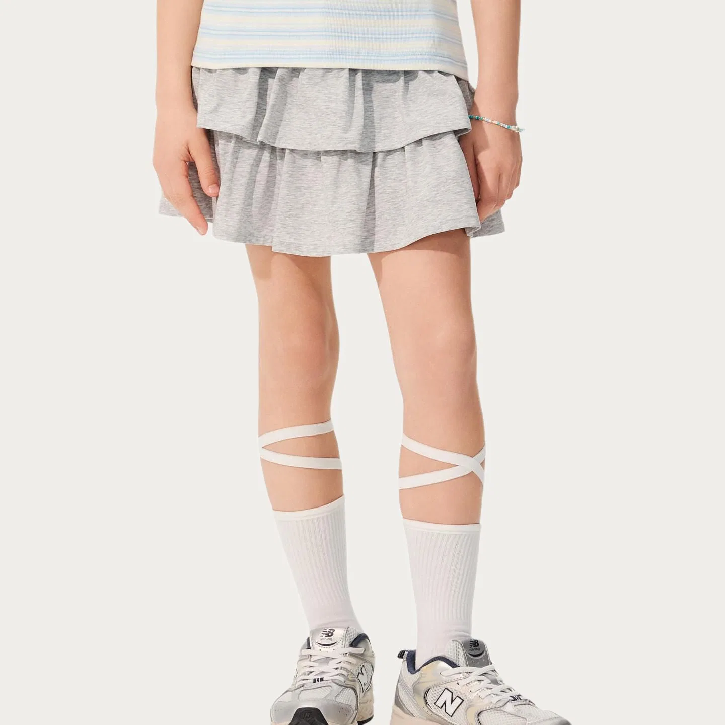 Юбка New Balance Kids Skirts Moderate Heather Gray — фото 3