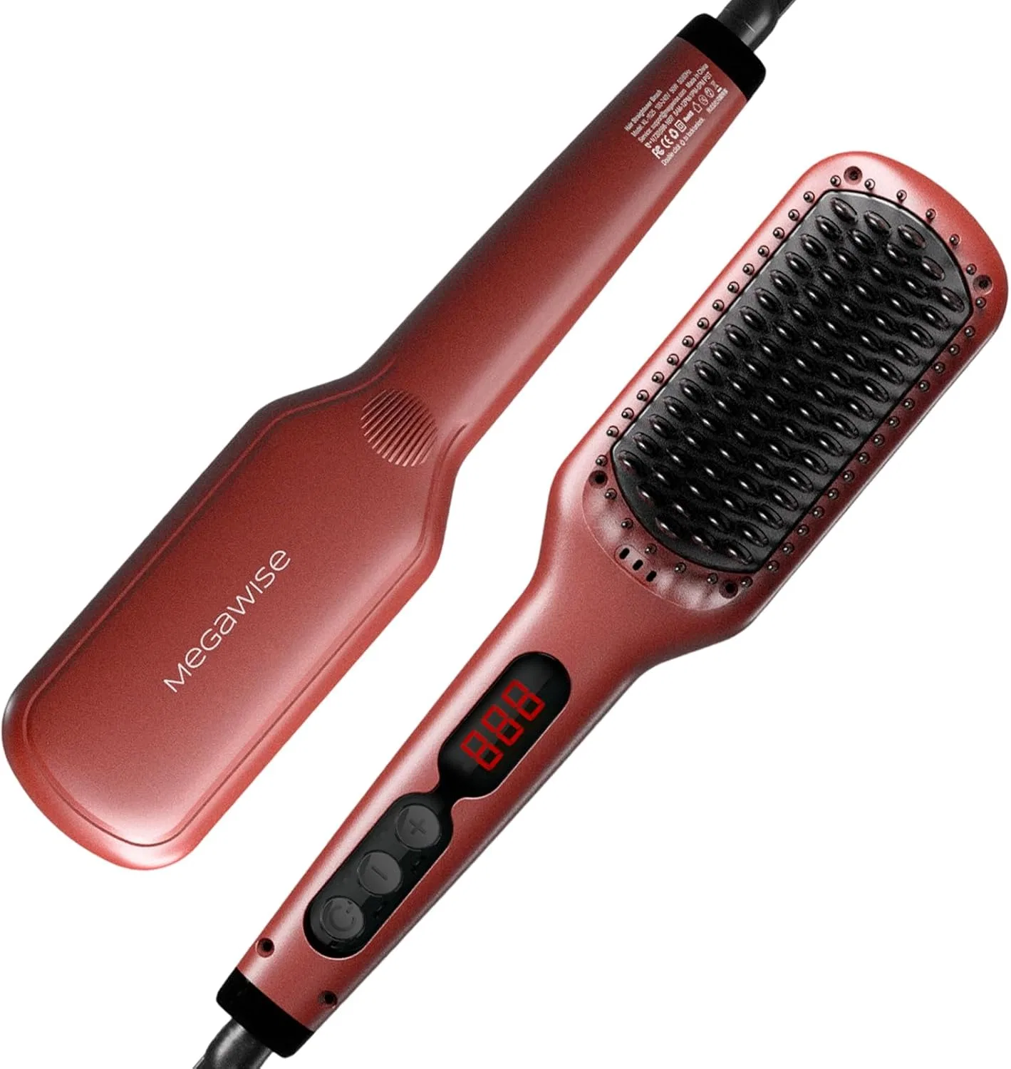 Керамическая ионная щетка-выпрямитель Megawise Pro Megawise, Tomato Red