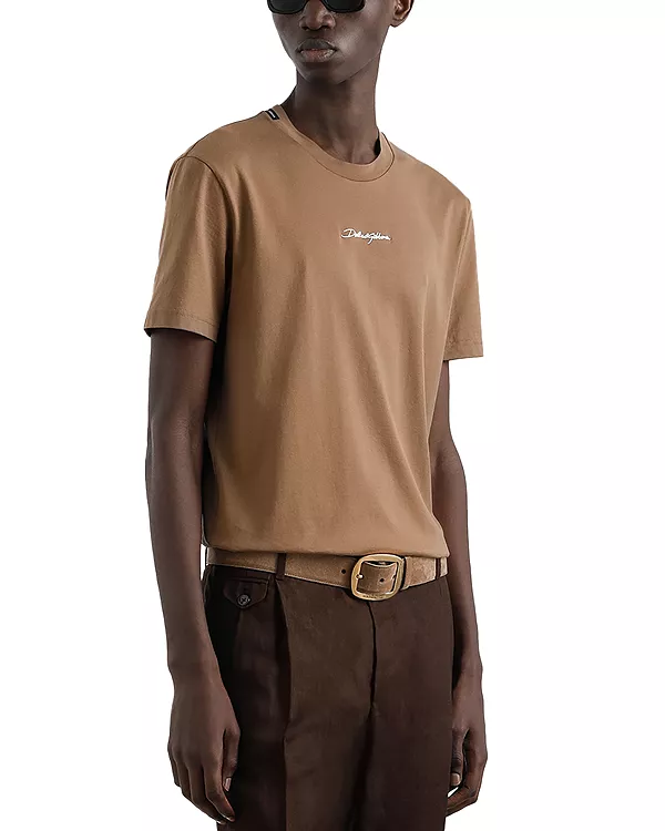 

Футболка с коротким рукавом и логотипом Dolce & Gabbana, бежевый