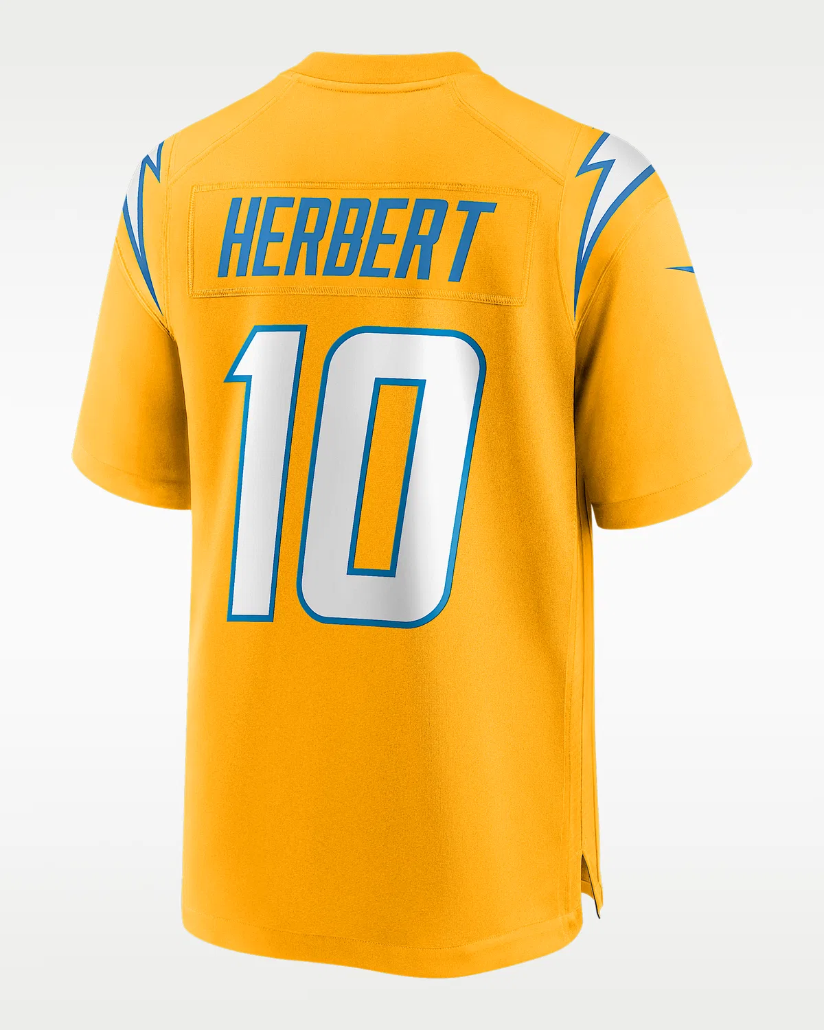 Детская игровая майка Nike NFL Justin Herbert Los Angeles Chargers, Gold — фото 2