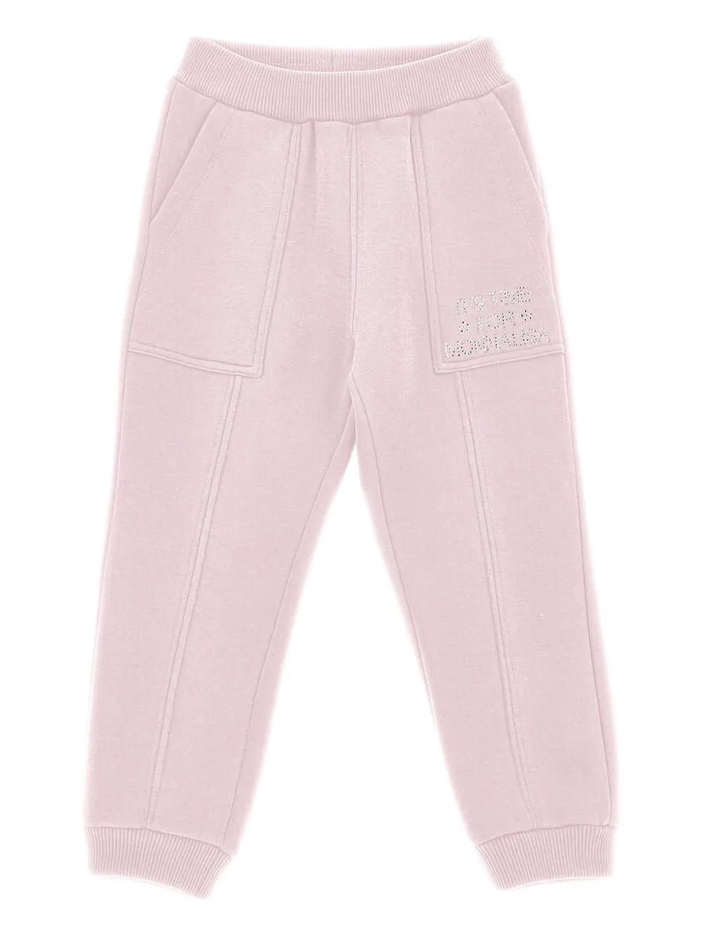 

Спортивные брюки, украшенные стразами Monnalisa, розовый