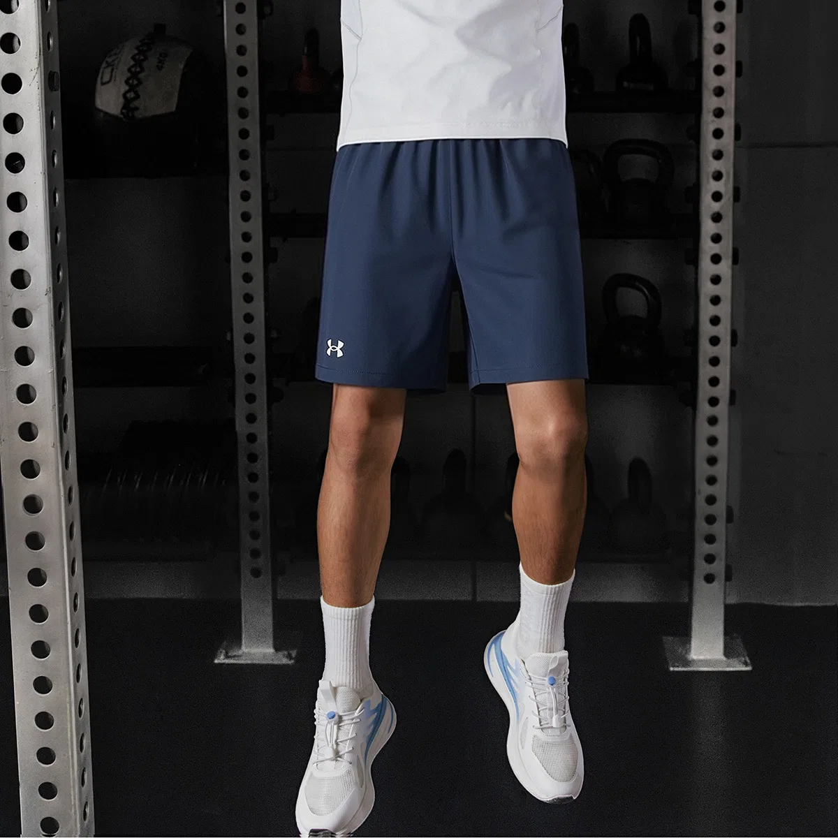 Шорты для младших школьников Thin Under Armour, Black Blue — фото 4