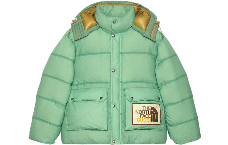 

Пуховик женский Gucci x The North Face, бирюзовый
