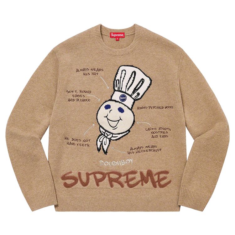 

Свитер Supreme Doughboy Sweater Beige, желто-коричневый