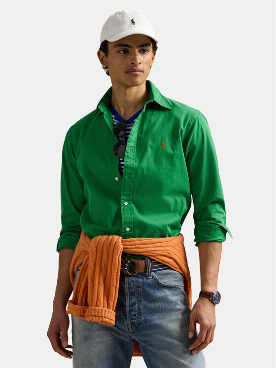 

Рубашка с индивидуальным пошивом 710937993013 Polo Ralph Lauren, зеленый
