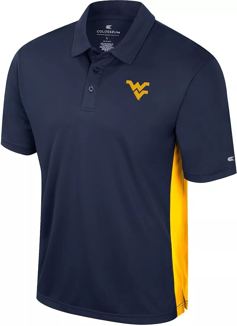 

Colosseum Мужская синяя футболка-поло West Virginia Mountaineers