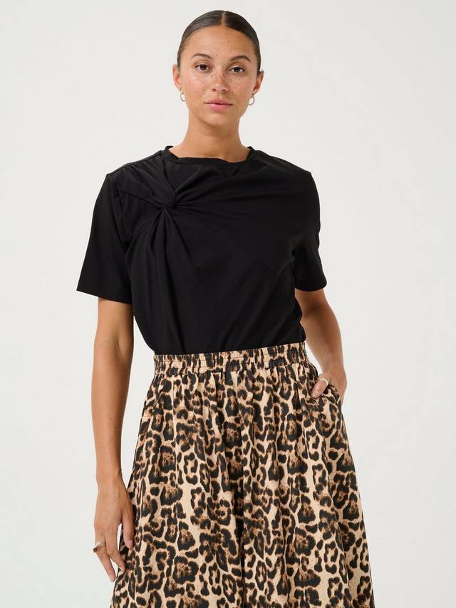 

Футболка с круглым вырезом eloise twist detail KAFFE, черный