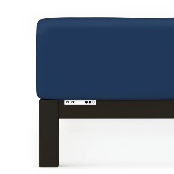 

Простыня schlafgut Pure, 90x40x220 см цвет blue deep