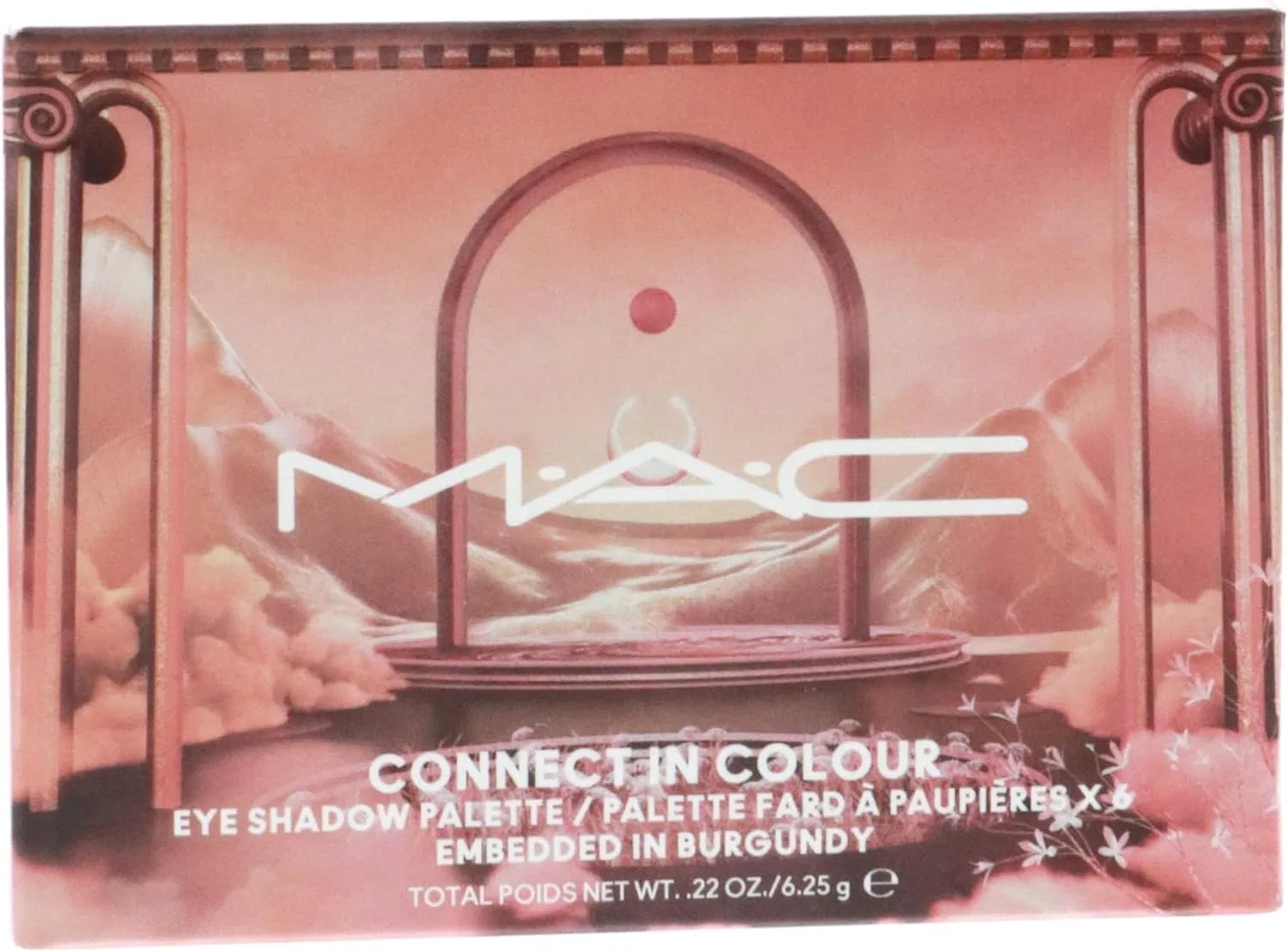 Тени для век MAC Connect In Colour Eye Shadow Palette Embedded in Burgundy, 6.25 г, красный