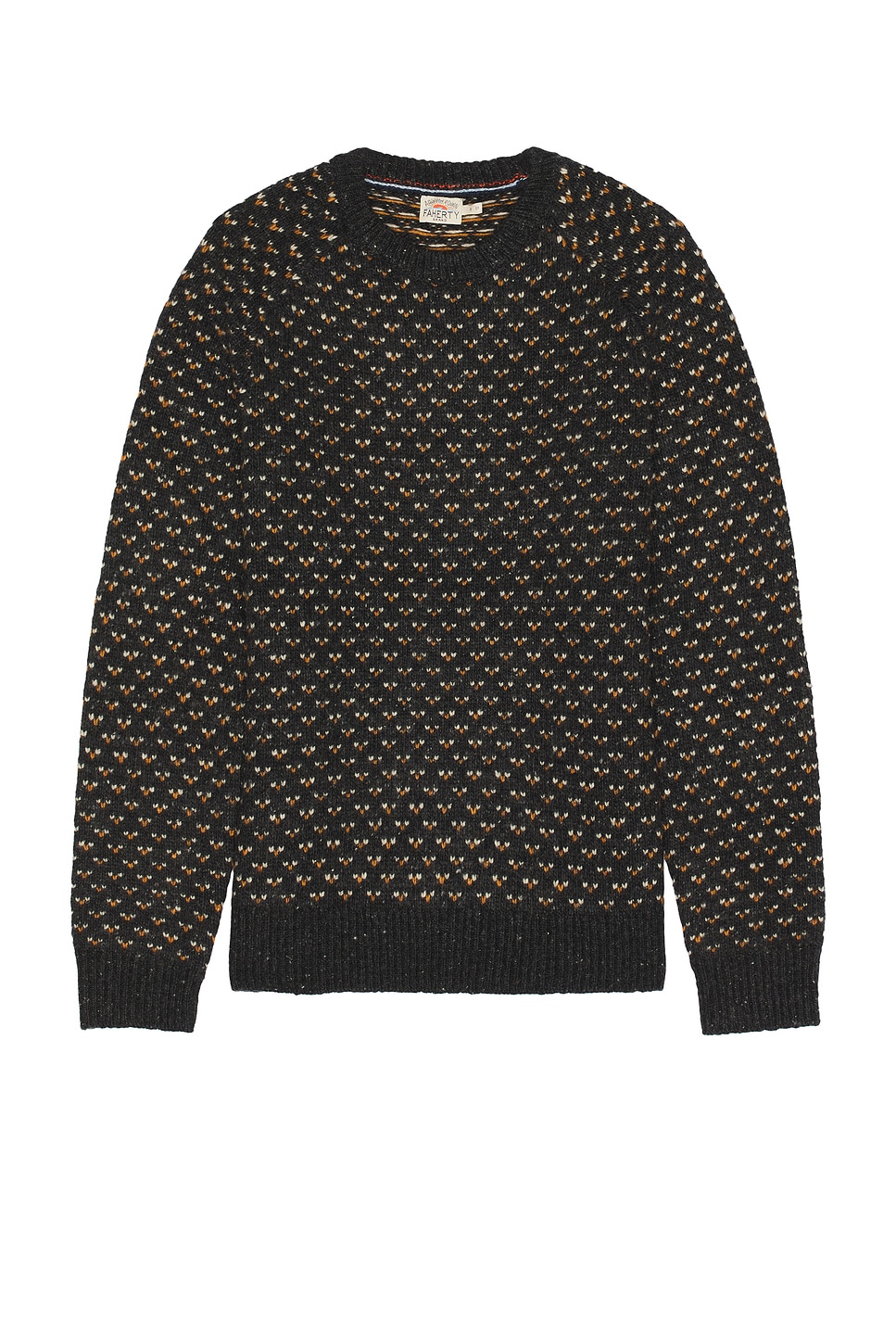 

Свитер с круглым вырезом Donegal crew от Faherty, charcoal birdseye marl