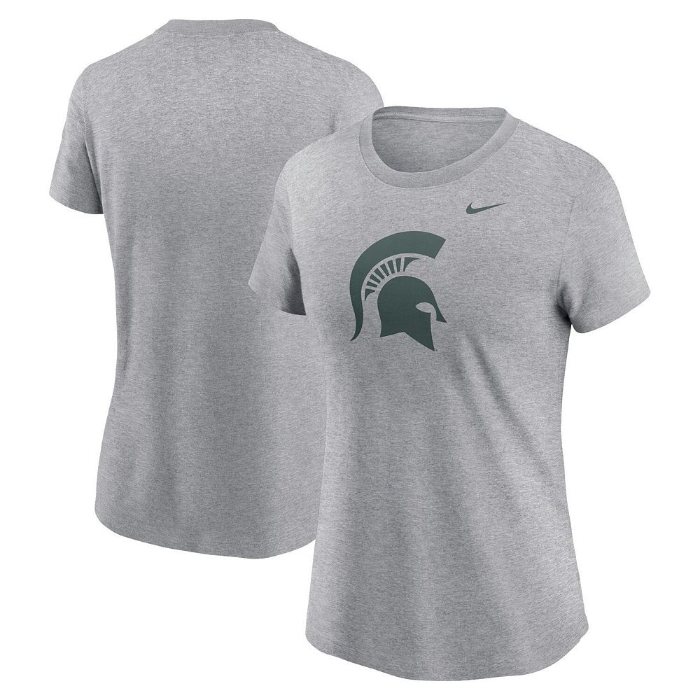 

Женская футболка с логотипом Nike Heather Grey Michigan State Spartans Primetime Evergreen, цвет Msu Grey