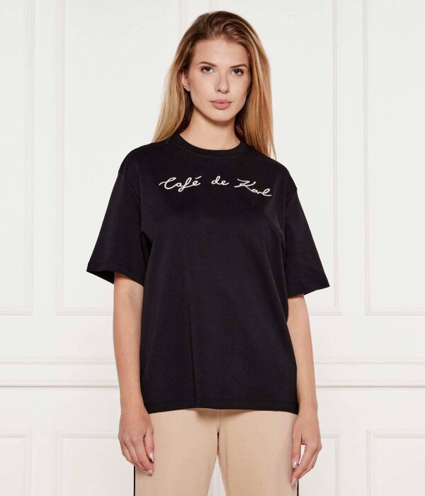 

Футболка Карла Лагерфельда x Хорхе Парра Oversize fit Karl Lagerfeld, черный