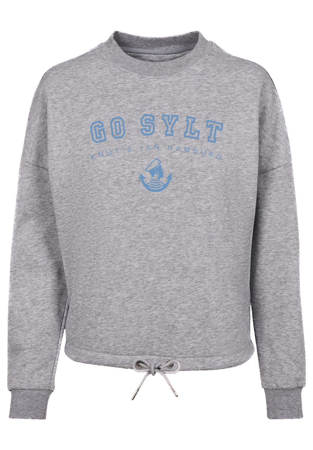 

Толстовка F4NT4STIC Oversize Go Sylt Knut & Jan Hamburg, цвет grau meliert