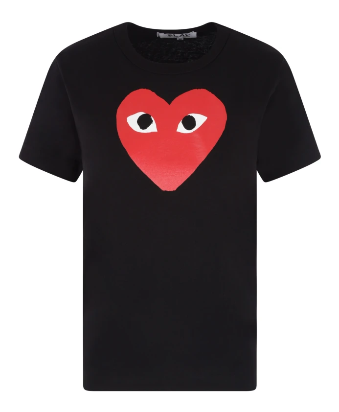 

Футболка S с принтом в виде сердца Comme Des Garçons Play, черный