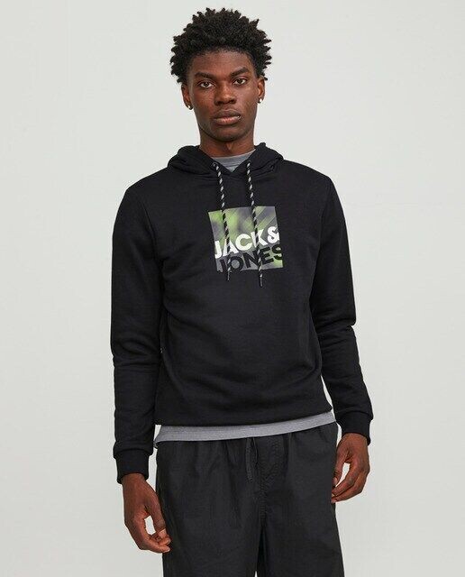 

Мужская толстовка с капюшоном Jack & Jones, черный