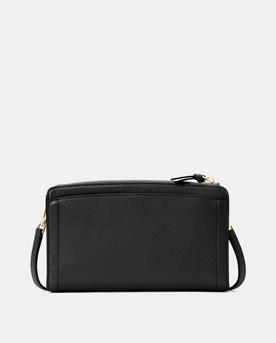 

Маленькая черная кожаная сумка через плечо Knott на молнии Kate Spade, черный