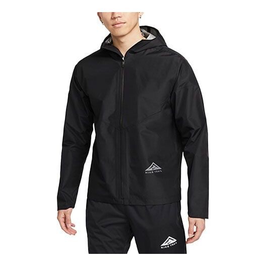 

Куртка Nike Trail Series Gore-Tex Solid Color Micro Mark Logo Printing Zipper Hooded Jacket Black, мультиколор