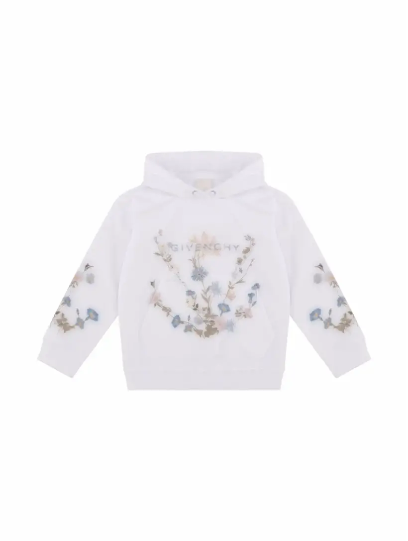

Хлопковое худи с принтом Givenchy, белый