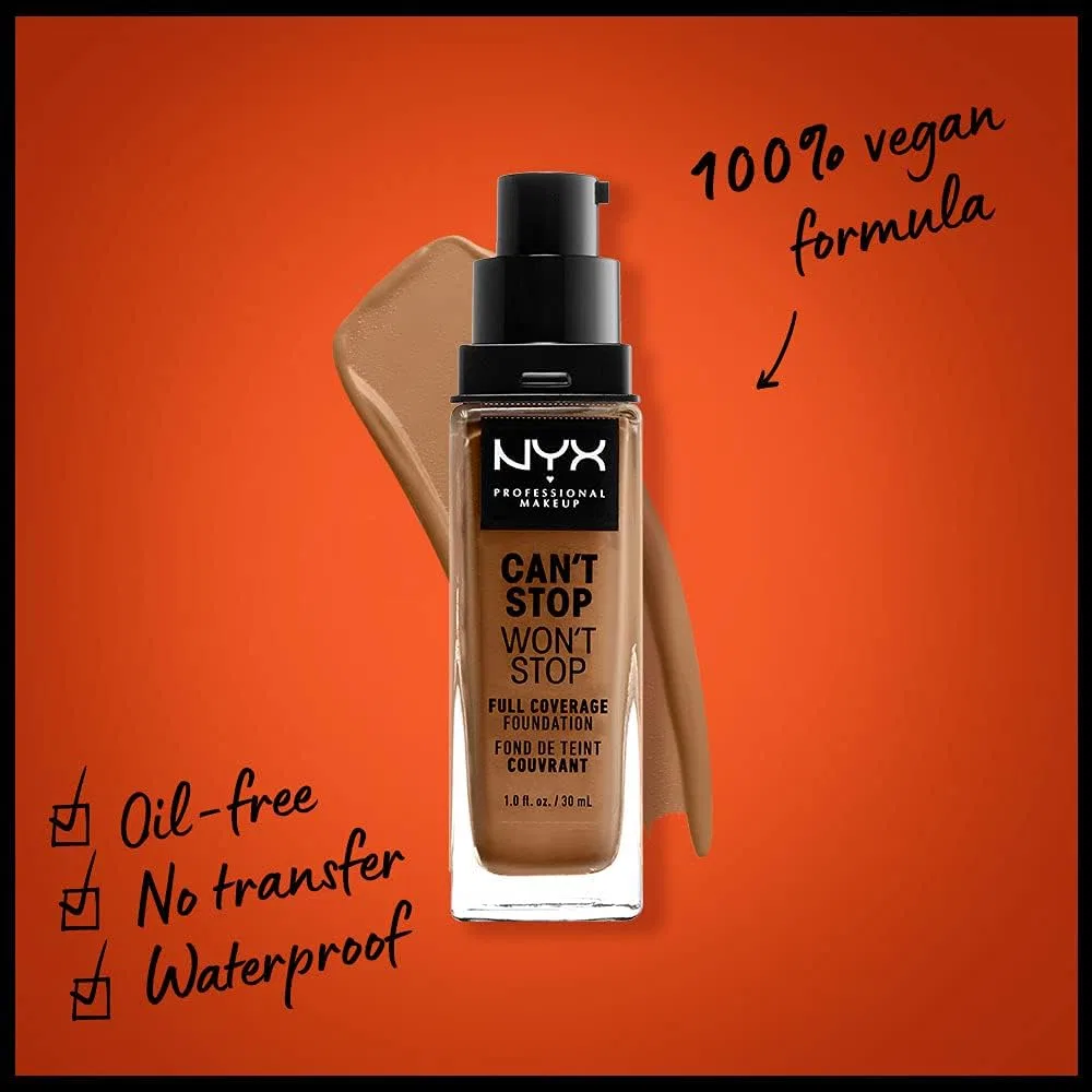 Тональное средство Nyx Professional Makeup Cantostop One-Stop Full Coverage Foundation 30 мл цвет Honey — фото 2
