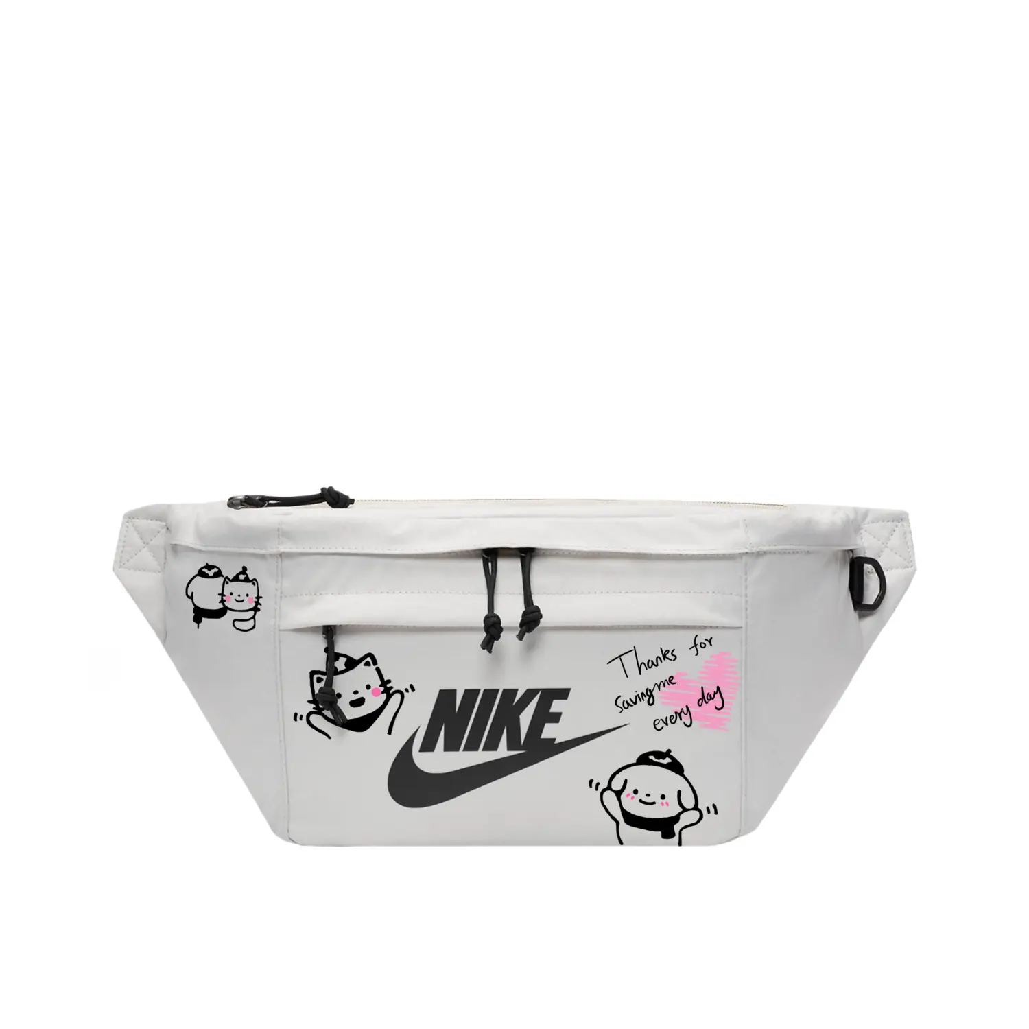 

Nike Унисекс поясная сумка ручной работы с принтом в стиле стритвир, Couple's Latte Kitten