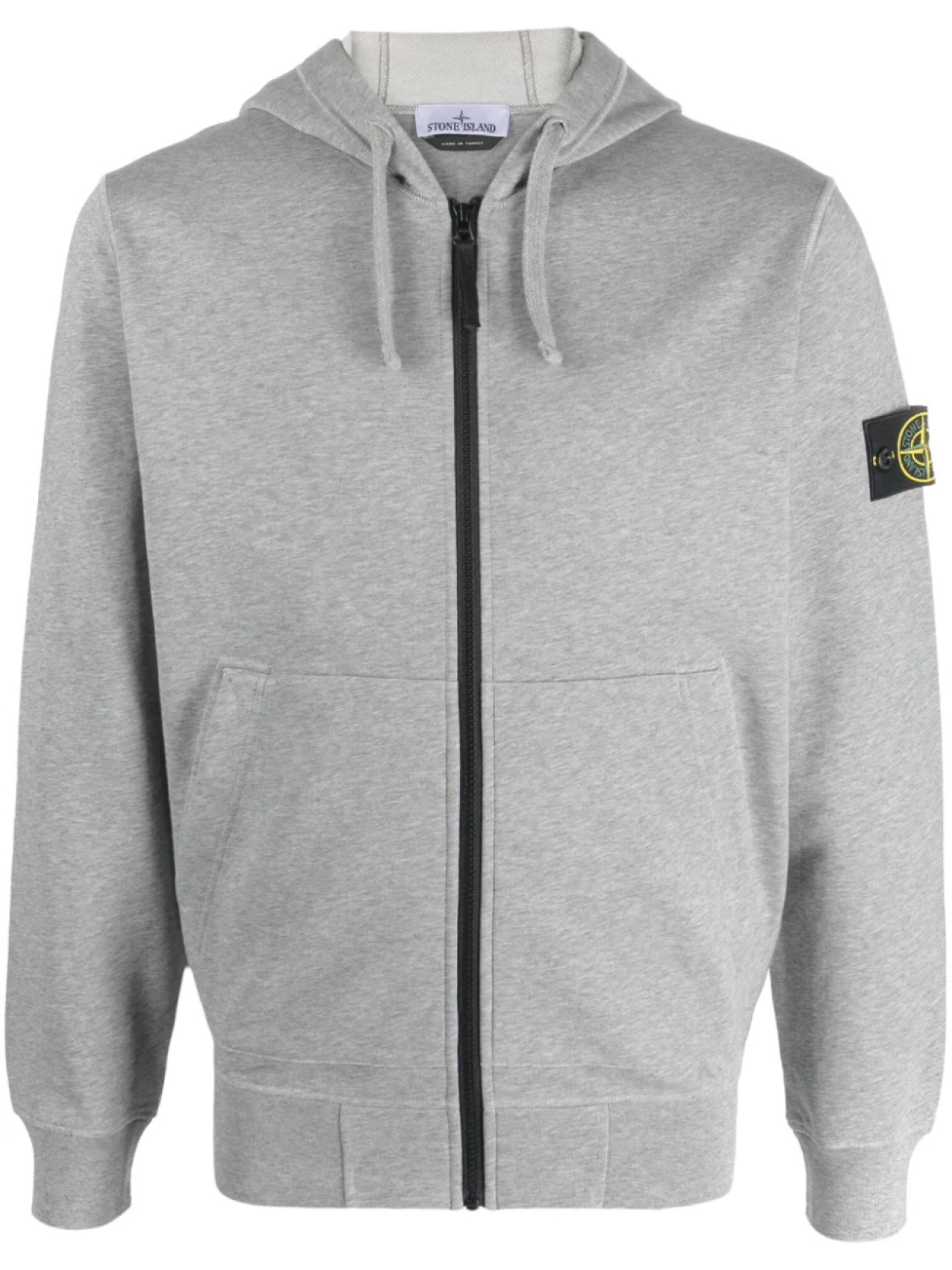 

Худи с кулиской и логотипом Compass Stone Island, серый