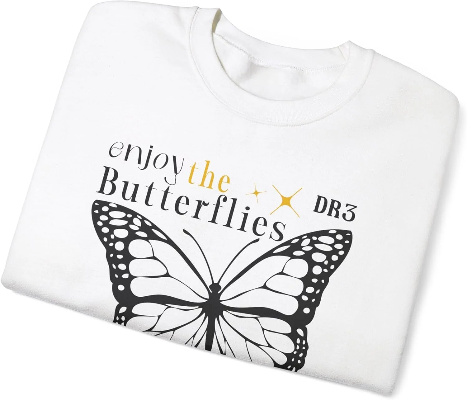 Футболка Enjoy The Butterflies, футболка с изображением бабочки Риккардо, подарок для любителя автоспорта, футболка в стиле гонщика Риккардо GENERIC, белый — фото 2