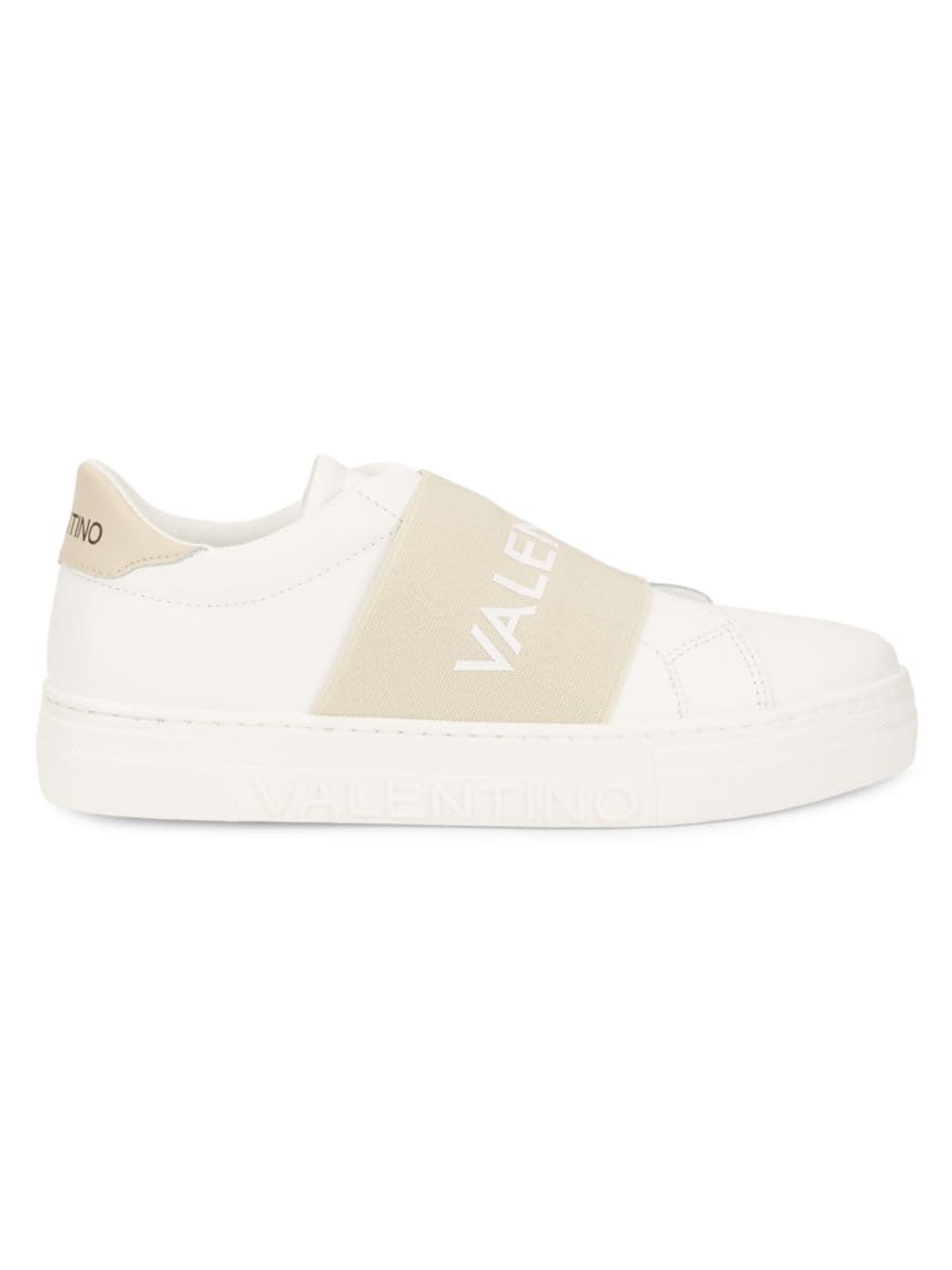 Кроссовки-слипоны Maya с контрастным логотипом Valentino by Mario Valentino, цвет White Cream