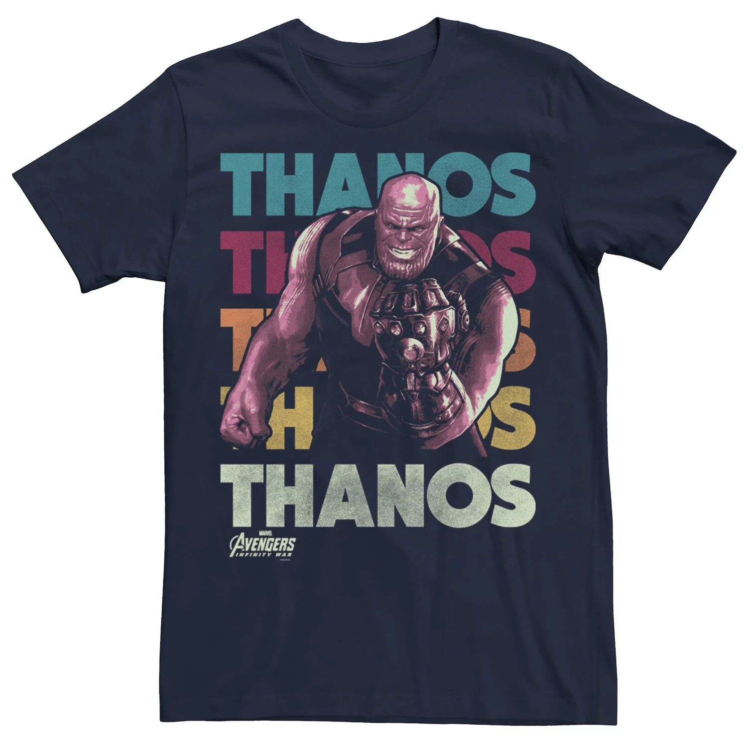 

Мужская футболка Marvel Infinity War Thanos в стиле ретро с радужным рисунком