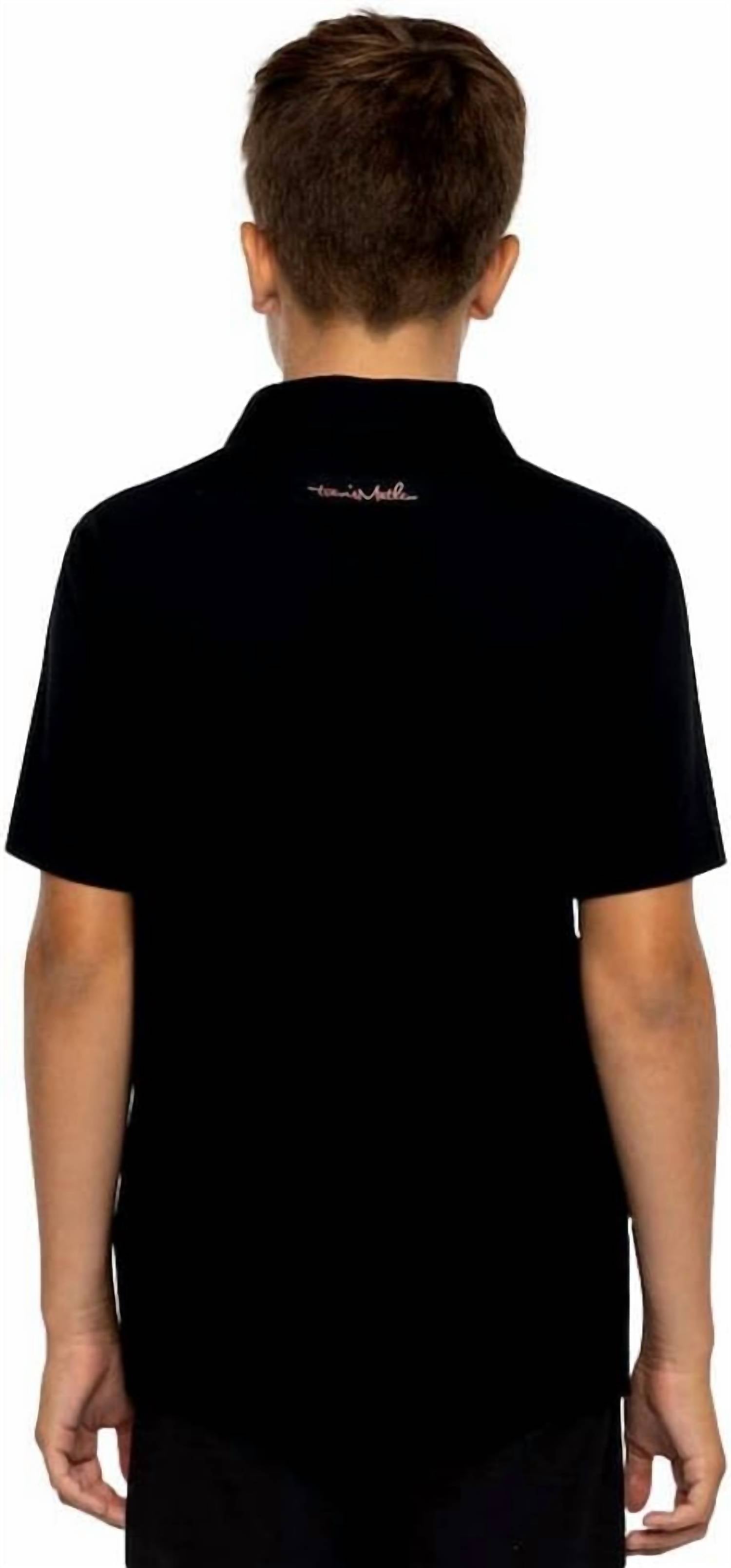 TravisMathew Детская поло-рубашка Spelunk для мальчиков, черная — фото 3