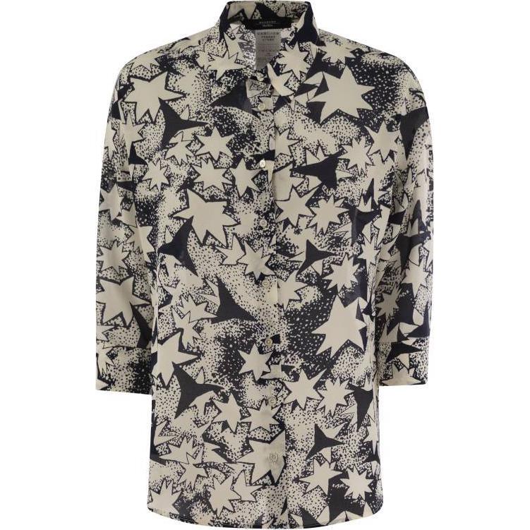 

Weekend Max Mara Футболка с длинным рукавом и принтом по всей поверхности, цвет ночной синий
