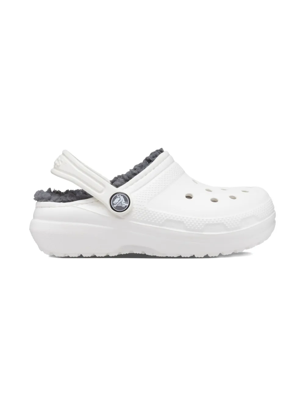 

Клоги с искусственным мехом Crocs Kids, белый
