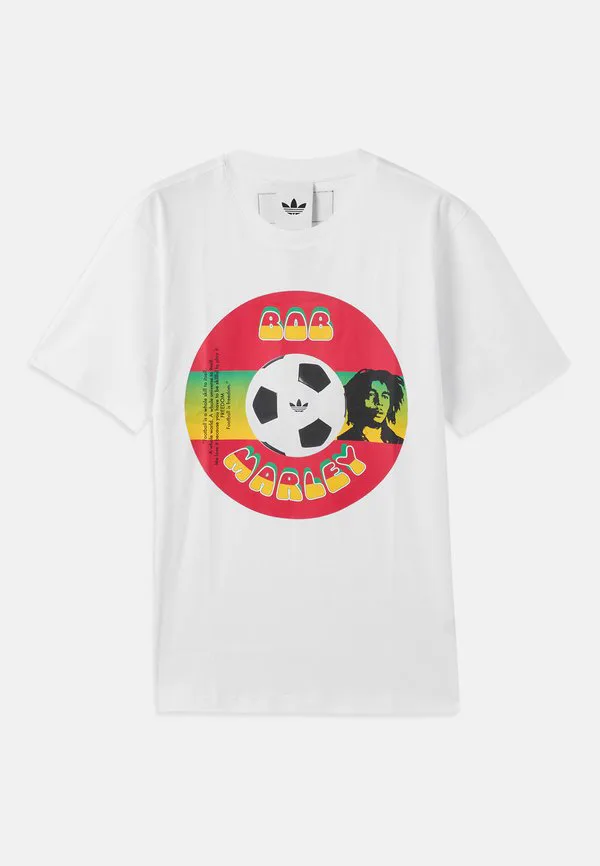 Футболка с принтом боба марли Adidas Originals, White — фото 4