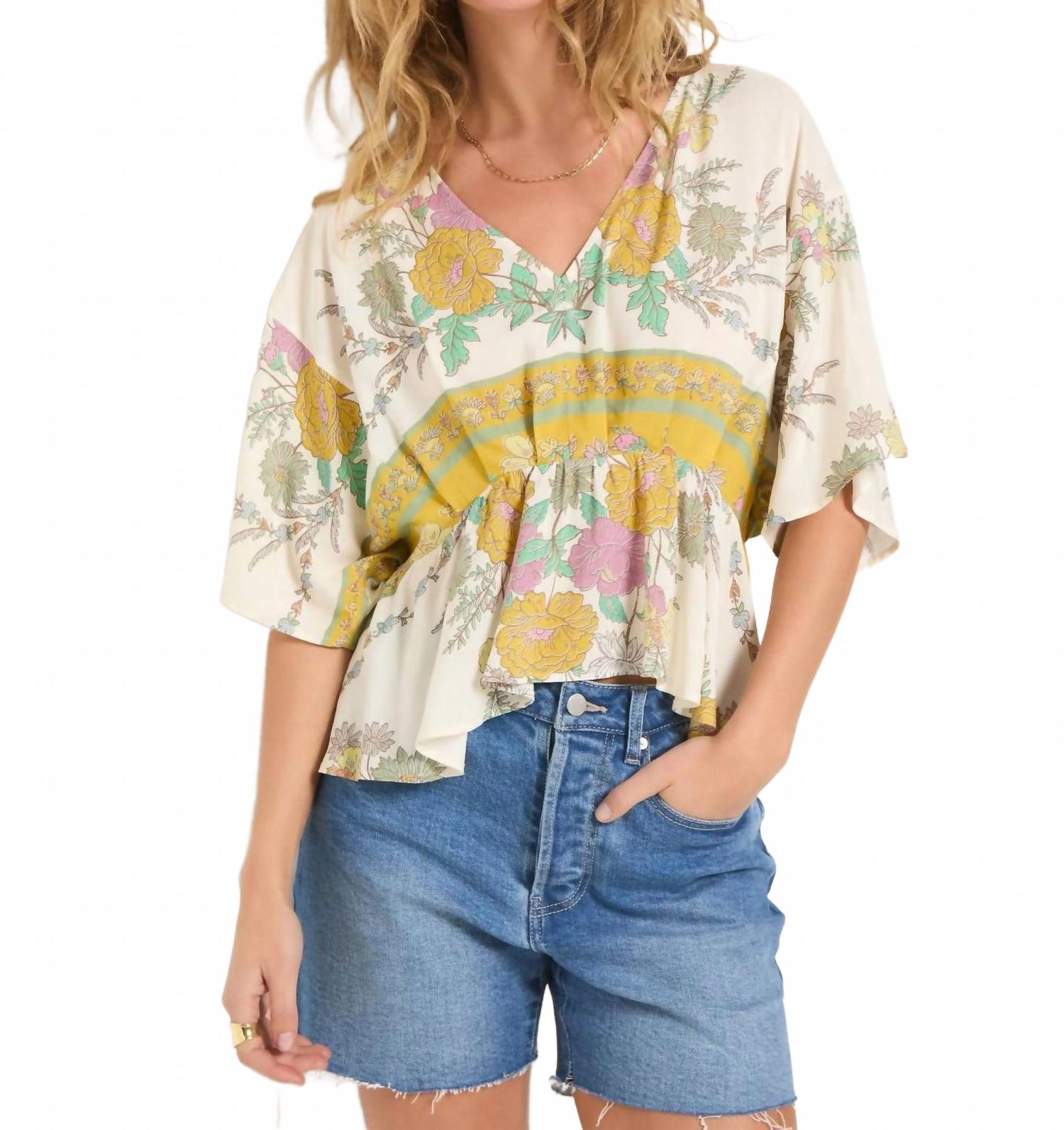 

Принтованная блузка с цветочным принтом в кремовых тонах Seventy Eight and Sunny