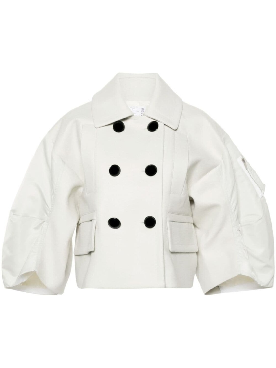 

Sacai шерстяная куртка, нейтральный цвет