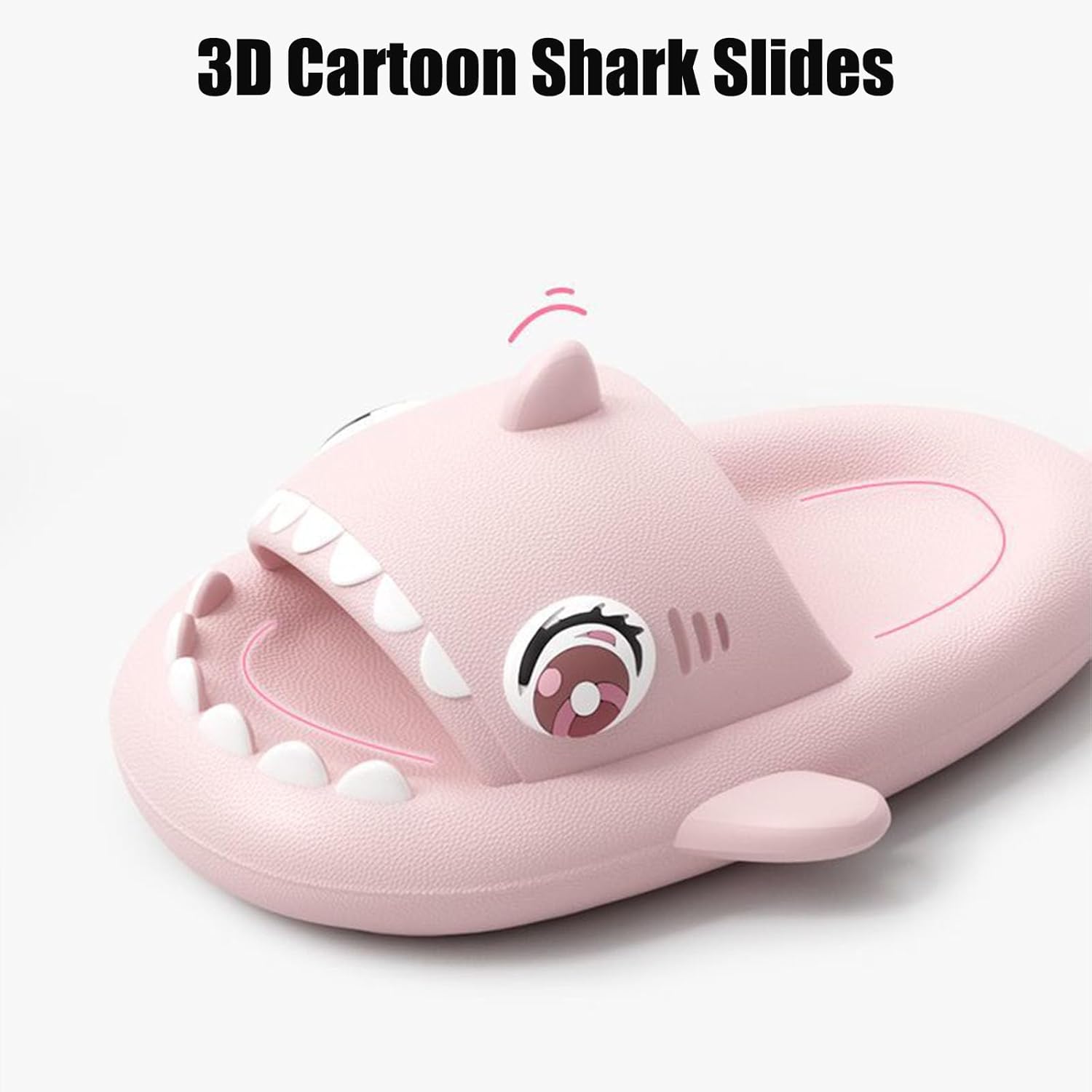 Оригинальные шлепанцы Sharklas Polares, оригинальные Sharklas, шлепанцы Sharky, шлепанцы с изображением акулы, сандалии Shark Slides для женщин и мужчин Jfxgjuv, розовый — фото 4